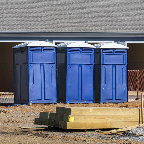 how can i report damages or issues with the porta potties during my rental period in Long Lake